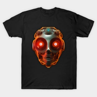 Futuristic Cyborg Orange T-Shirt